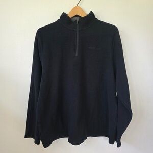Eddie Bauer Men's Black Quarter Zip Pullover - XL